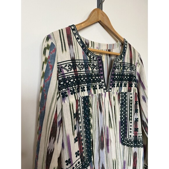 Anthropologie DRA Los Angeles Multicolor Embroidered Festival Boho Midi Dress M - Picture 3 of 9